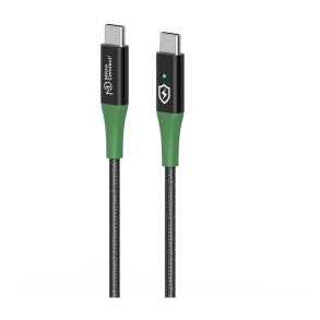 MicroConnect USB kabel - Smart Charge USB-C to USB-C - Cable 2m - sort/Green Smart 